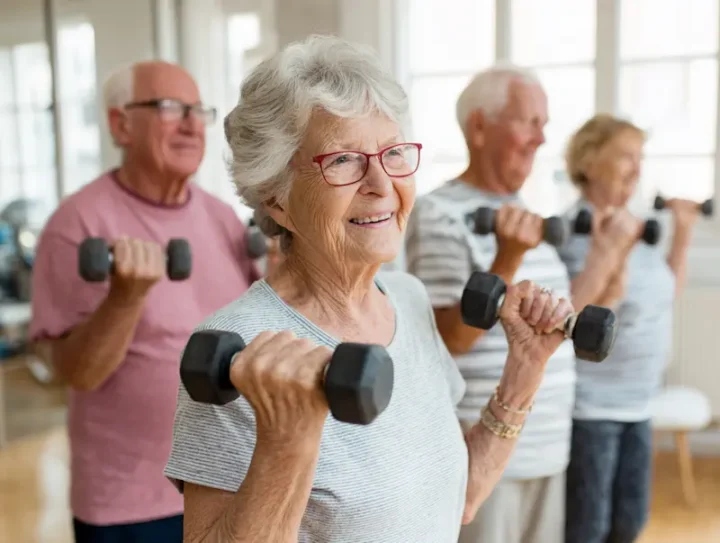Heritage House of Porter | Seniors exercising